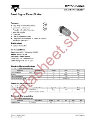 BZT55B11-GS18 datasheet  